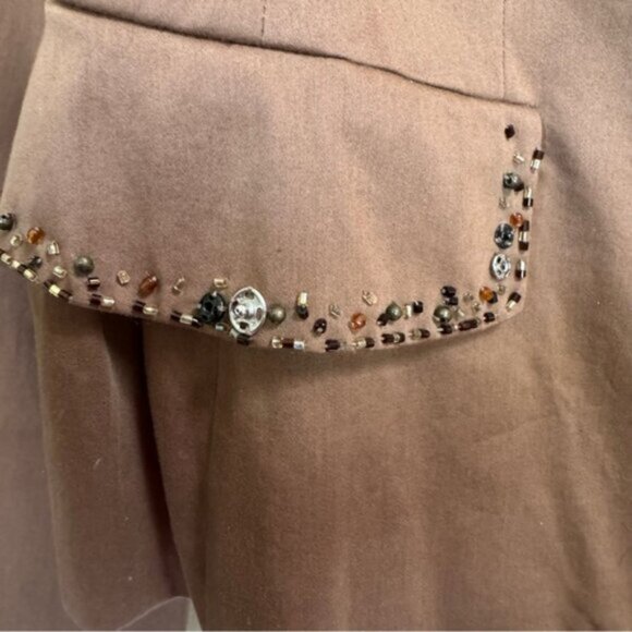 Moschino Vintage Beaded Cotton Peplum Blazer Jacket Cheap &Chic Ruffles Flare 10 - Picture 10 of 16